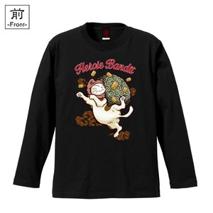 【インバウンド/京都】　メンズ和柄長袖Tシャツ　泥棒猫