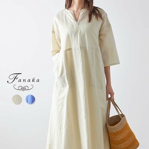 Casual Dress Pocket Cotton Linen Fanaka
