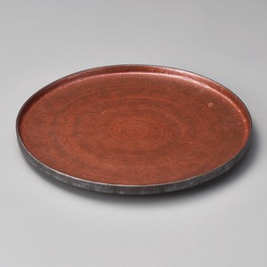 黒錆絞り雲赤23cm丸皿(有田焼) 日本製