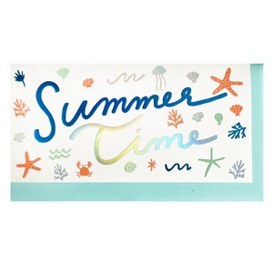 【2024夏季節カード】サマーレタリングカード／ブルー