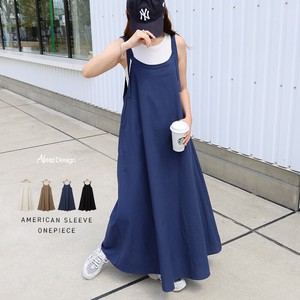 Casual Dress Flare Linen-blend One-piece Dress
