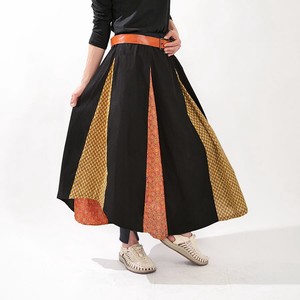 Skirt Round-hem Long Skirt Switching