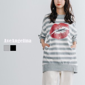 【2024SS新作】AveAngelina プリントチュニックシャツ　/　スウェット　プルオーバー