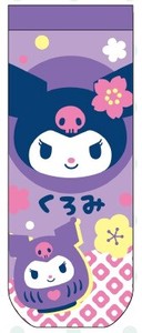 预购 袜子 系列 卡通人物 Sanrio三丽鸥 Kuromi酷洛米 和风图案 提花