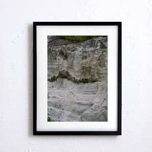 【アートポスター】写真 日本 風景景色 自然 岩壁 rock wall photo japan nature  A4サイズ 額縁付