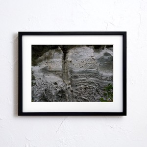 【アートポスター】写真 日本 風景景色 自然 岩壁 rock wall photo japan nature  A4サイズ 額縁付