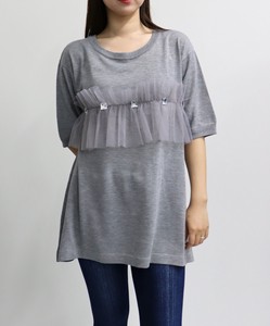 Tunic Tulle Knitted Tops