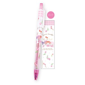 钥匙链 按压式 花朵 卡通人物 粉色 Sanrio三丽鸥 中性笔
