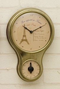 【SALE】壁掛時計：キッチンタイマー付きクロック［Eiffel］
