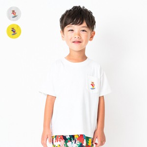 Kids' Short Sleeve T-shirt Pudding Pocket Embroidered M Simple