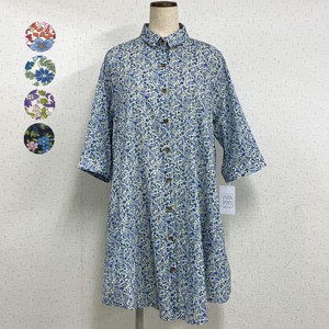 Button Shirt/Blouse Shirtwaist Floral Pattern 【2024NEW】