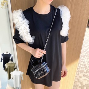 Button Shirt/Blouse Tunic Tulle T-Shirt Spring/Summer Tops