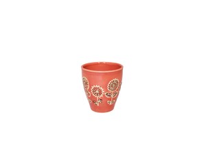 Hasami ware Japanese Teacup Red Dahlia Made in Japan