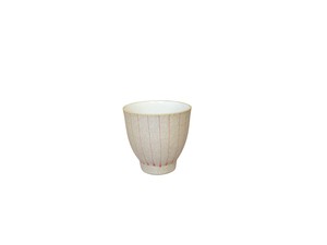 Hasami ware Japanese Teacup Red Stripe Made in Japan