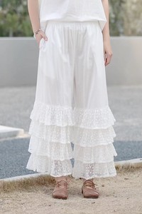 Full-Length Pant Petti Pants Wide Embroidered Thin 2024 Spring/Summer