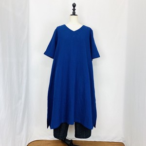Casual Dress V-Neck One-piece Dress Short-Sleeve