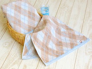 Imabari Towel Hand Towel Check Pattern Gift Bath Towel Face