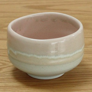 美浓烧 饭碗 陶器 蓝色 餐具 粉色 抹茶碗 粉彩 日本制造