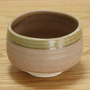伸光窯 パステルジュレ 抹茶碗 グリーン×ブラウン [美濃焼 陶器 食器 日本製]
