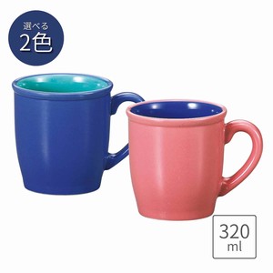 美浓烧 马克杯 陶器 粉色 320ml 日本制造