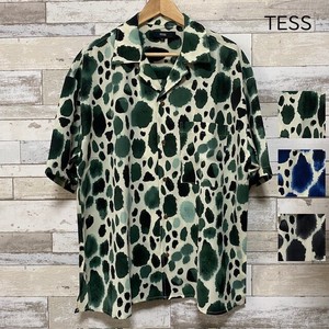 【2024春夏新作】【TESS】総柄ビックオープンシャツ