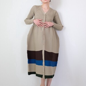 洋装/连衣裙 针织连衣裙 横条纹 2种方法