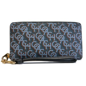 Long Wallet Round Fastener Printed COACH