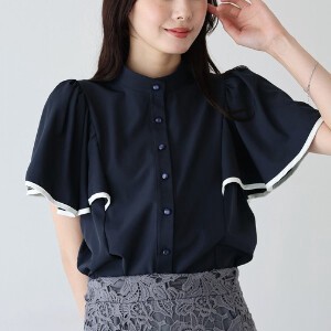 [SD Gathering] Button Shirt/Blouse Floral Pattern Tops Sleeve Blouse Short-Sleeve