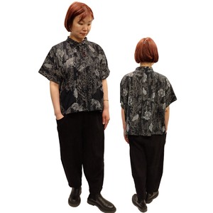Button Shirt/Blouse Printed Ladies' Japanese Pattern
