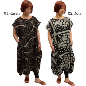 Casual Dress Long Printed One-piece Dress Ladies' Japanese Pattern
