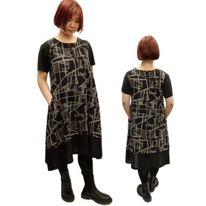 Casual Dress Pudding Sleeveless One-piece Dress Ladies' Japanese Pattern