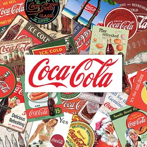【送料無料】【US直輸入】サイン（看板）コカ・コーラ デザイン 10枚 アソート セット【受注発注】