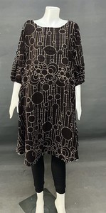 Casual Dress Patterned All Over Cotton One-piece Dress Ladies'