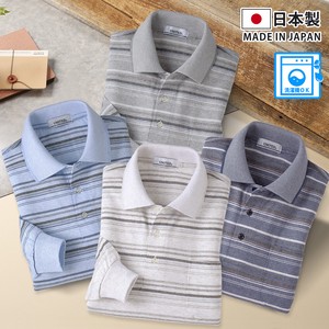 Polo Shirt Border Men's Made in Japan