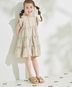 儿童洋装/连衣裙 刺绣 层叠造型 洋装/连衣裙