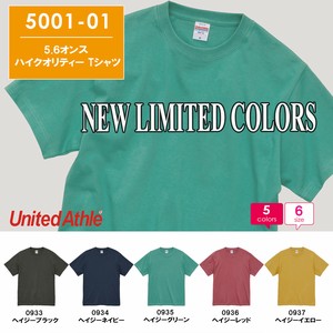 NEW LIMITED COLORS【500101】5.6オンス ハイクオリティー Tシャツ