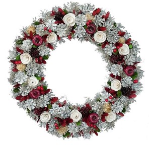 【予約販売】［2024ｸﾘｽﾏｽ］彩か｜Saika　Wreath Whitepine & Apple L