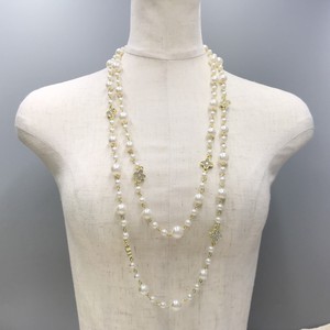 Necklace/Pendant Pearl Necklace Bijoux Rhinestone Flowers