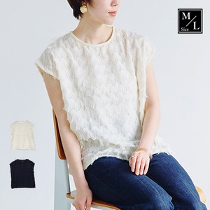 Button Shirt/Blouse Pullover Chiffon Fringe Feather