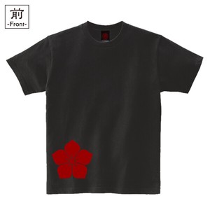 【インバウンド/京都】　メンズ和柄家紋Tシャツ　明智桔梗家紋