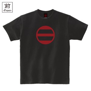 【インバウンド/京都】　メンズ和柄家紋Tシャツ　足利二ツ引紋