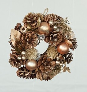 【予約販売】［2024ｸﾘｽﾏｽ］彩か｜Saika　Wreath Gold pine ball SS