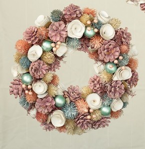 【予約販売】［2024ｸﾘｽﾏｽ］彩か｜Saika　Wreath Pinkpine Skyball M