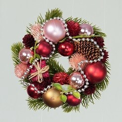 【予約販売】［2024ｸﾘｽﾏｽ］彩か｜Saika　Wreath Beads chain SS(PinkRed)