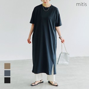 Casual Dress Slit T-Shirt Pocket Long One-piece Dress 【2024NEW】