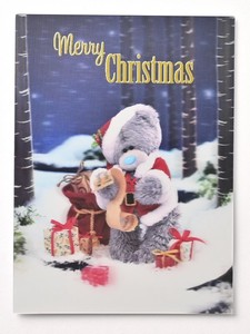 クリスマスベア3Dポストカード ★人気商品 ■レンチキュラー加工により浮かび上がったように見えます