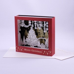 レーザーカットクリスマスカード ★大人気商品！ ■ボックスタイプ ■メッセージシート付