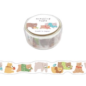 Washi Tape Hokkori Masking Tape Die-Cut Bear