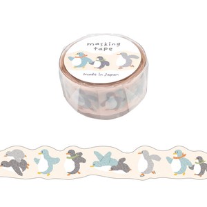 Washi Tape Hokkori Masking Tape Die-Cut Penguin