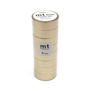 マスキングテープ 高輝度シャンパンゴールド 15mm幅×7m巻 8個セット MT08P532